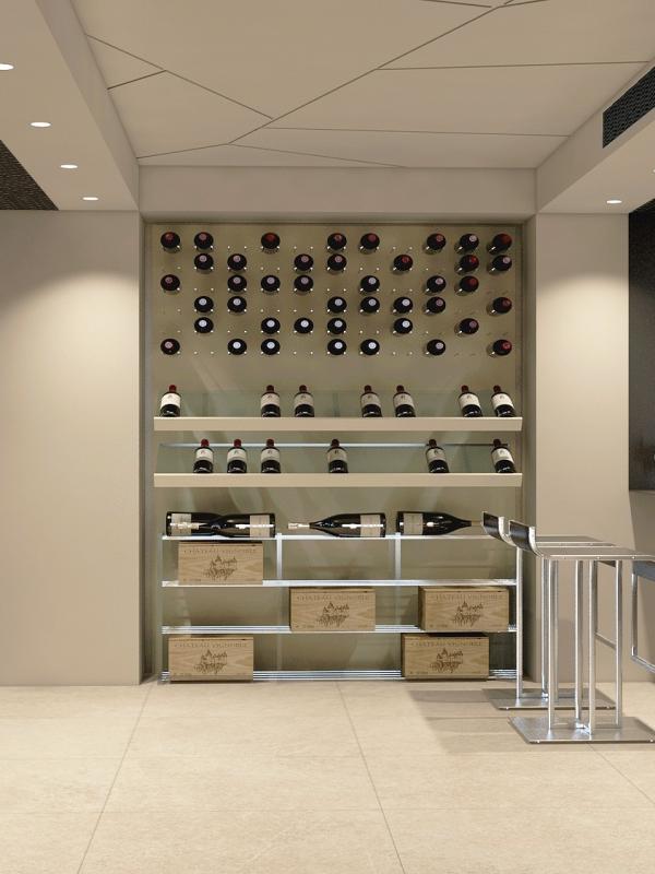 Wine room moderna dal design minimal