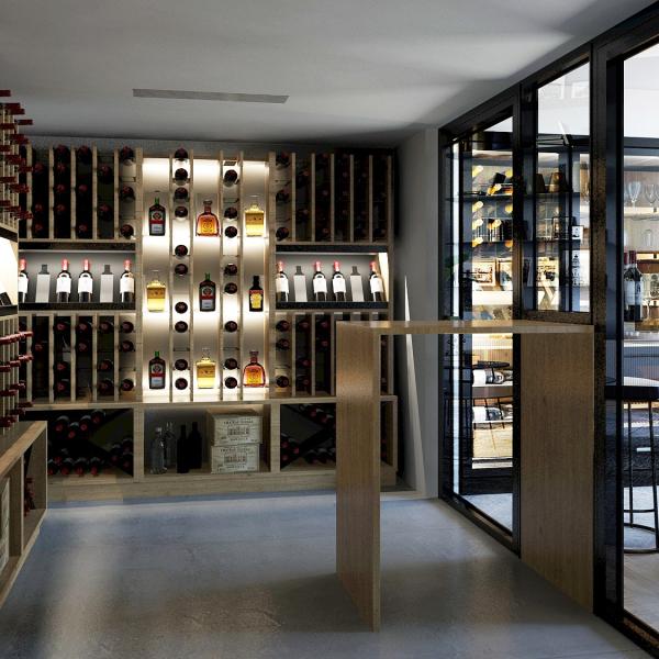 Wine room refrigerata ad uso commerciale